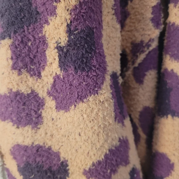 POL Butterfly & Leopard Contrast Cardigan, NIB, MED, Peach/Purple, New Release🦋 - Picture 11 of 16